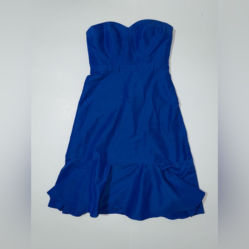 Elegant Royal Blue J.Crew Strapless Dress